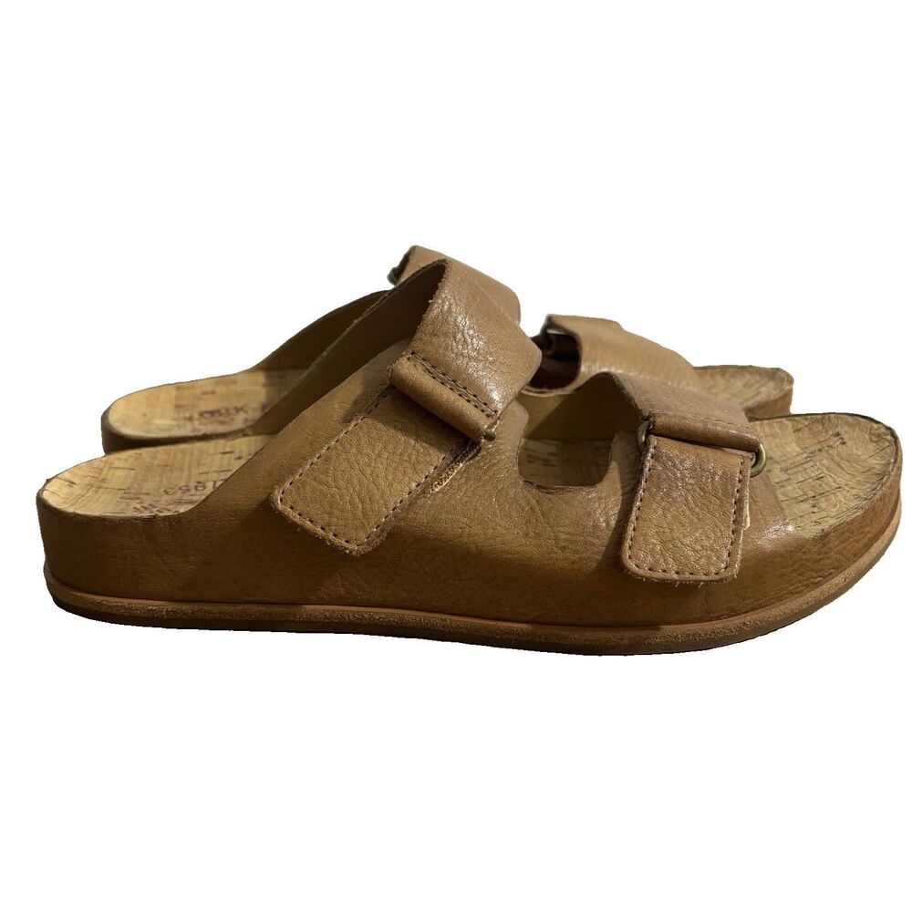 Kork-Ease Torreya Slide Sandal Women’s Sz 9 Brown Leather Adjustable Comfort